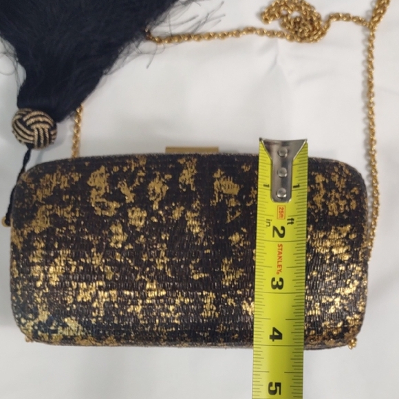 KAYU Elegant Gold and Black Clutch - Picture 11 of 17